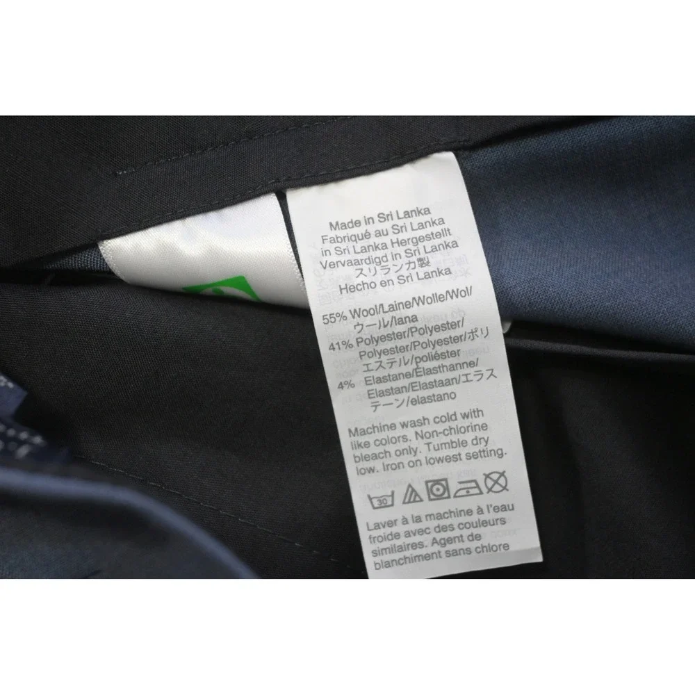 J.Crew Thompson Dress Pants Mens 32x30 Blue Tapered Flat Wool Blend